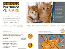 Tablet Screenshot of pamspurrfurredpetcare.com